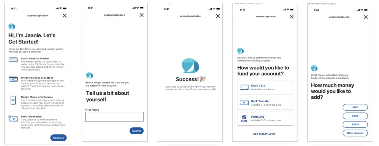 Final product screens