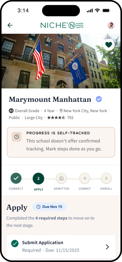 Self-tracked enrollment steps